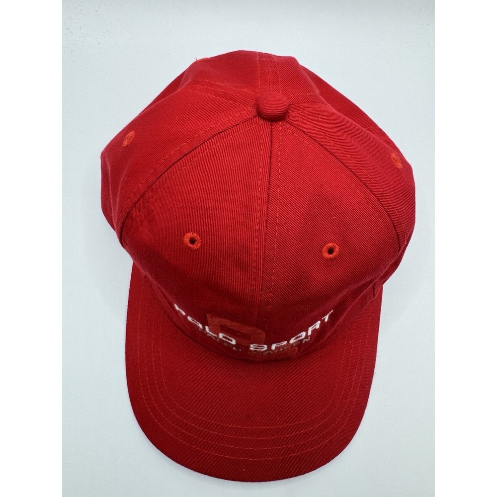 VTG Polo Sport Ralph Lauren Hat Red Spellout Big Logo Strapback NWT - Picture 5 of 7